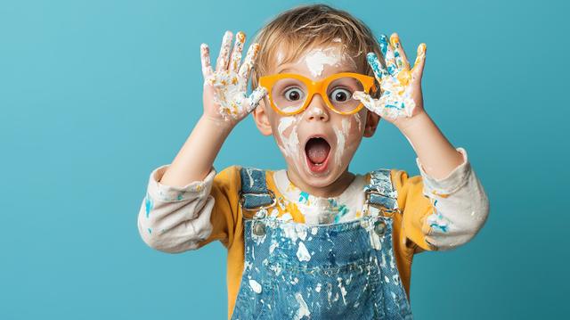 Boy painting